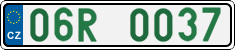 License plate of the Czech Republic, Sportcars (2001)