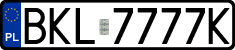 License plates of Poland, Regular car plates