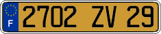 French license plate, FNI