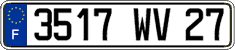 French license plate, FNI