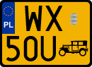 License plates of Poland, Oldtimers