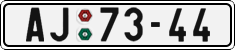 License plate of the Czech Republic, Cars (1960)