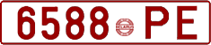 License plate Belarus, Cars (1992)