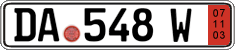 German license plate, Export transit plates
