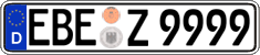 German license plate, Regular plates