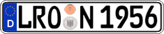 German license plate, Regular plates