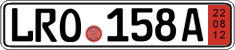 German license plate, Export transit plates