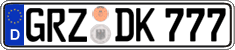 German license plate, Regular plates