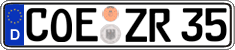 German license plate, Regular plates