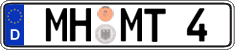 German license plate, Regular plates