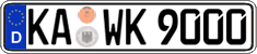 German license plate, Regular plates