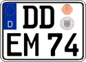 German license plate, Regular plates