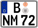 German license plate, Regular plates