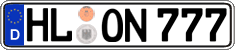 German license plate, Regular plates