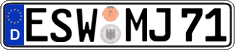 German license plate, Regular plates