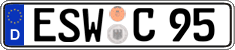 German license plate, Regular plates