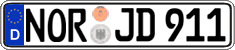 German license plate, Regular plates