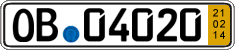 German license plate, Short-term transit plates