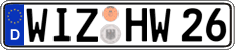 German license plate, Regular plates