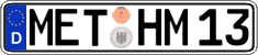 German license plate, Regular plates