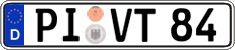 German license plate, Regular plates