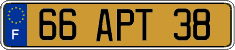 French license plate, FNI