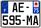 French license plate, SIV (ordinary)