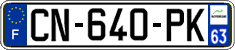 French license plate, SIV (ordinary)