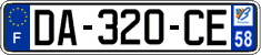 French license plate, SIV (ordinary)