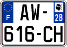 French license plate, SIV (ordinary)