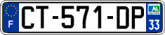 French license plate, SIV (ordinary)