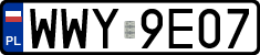 License plates of Poland, Regular car plates
