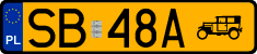 License plates of Poland, Oldtimers