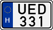 license plates of Hungary, Cars (1990)