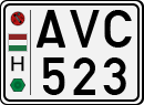 license plates of Hungary, Cars (1990)