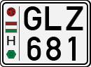 license plates of Hungary, Cars (1990)