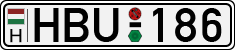 license plates of Hungary, Cars (1990)
