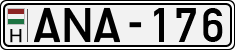 license plates of Hungary, Cars (1990)