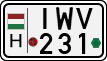 license plates of Hungary, Cars (1990)