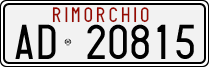 License plate of Italy, Trailers (1994 year series)