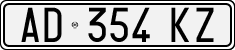 License plate of Italy, Cars (1994 year series)