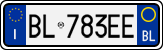 License plate of Italy, Cars (1994 year series)