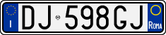 License plate of Italy, Cars (1994 year series)