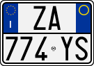 License plate of Italy, Cars (1994 year series)