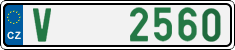 License plate of the Czech Republic, Oldtimers (2001)