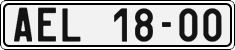 License plate of the Czech Republic, Cars (1960)