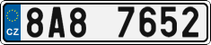 License plate of the Czech Republic, Cars (2001)
