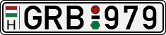 license plates of Hungary, Cars (1990)