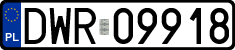 License plates of Poland, Regular car plates