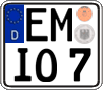 German license plate, Regular plates
